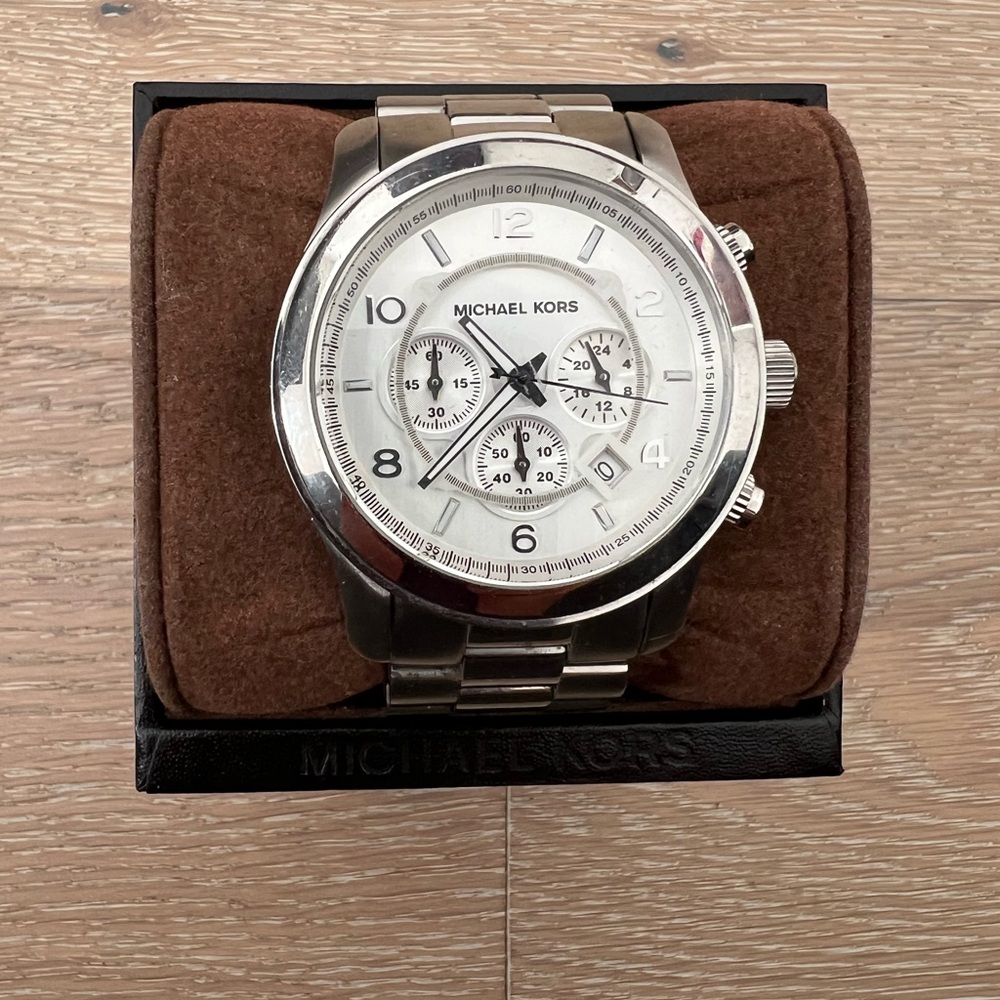 Michael Kors Silver-Tone Chronograph Watch
